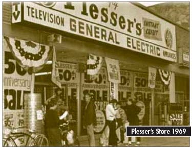 Plesser’s storefront in 1969