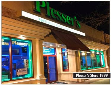 Plesser’s storefront in 1999